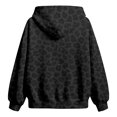 thumbnail image 5 of ZHOGXU Baby Kids Girls Hoodie Sweatshirts Leopard Print Zip Up Jacket With Pocket Winter Casual Tops Everyday Wear,Black,18-24 Months, 5 of 5