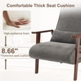 thumbnail image 4 of CoVibrant Adjustable Reclining Accent Chair, 8.66" Ultra Thick Cushion Lounge Chair with Waist Support Pillow for Living Room Home Office, Dark Gray, 4 of 9