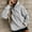 Grey, variant on WILLBEST Hoodies Womens Daily Long Casual Down for Womens Pocket Hooded Sweatshirts Pullover Sleeve Button V Drawstring Hoodies Neck Women's Hoodies & Sweatshirts Puff Hoody