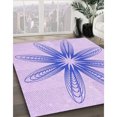 thumbnail image 3 of Ahgly Company Machine Washable Indoor Rectangle Transitional Purple Mimosa Purple Area Rugs, 8' x 10', 3 of 7