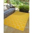 thumbnail image 3 of EORC IE51YL5X8 5 x 8 ft. Handmade Polyester Reversible Moroccan Outdoor Transitional Trellis Rug, Yellow - Rectangle, 3 of 6