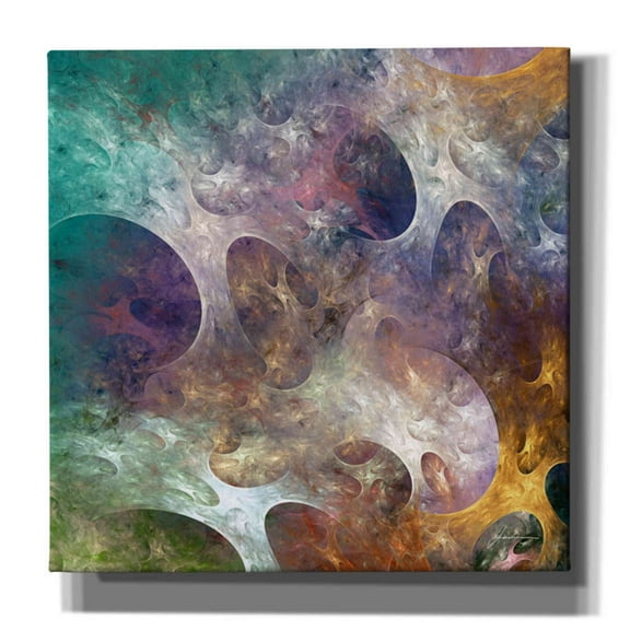 Epic Graffiti 'Lunar Tiles IV' by James Burghardt, Canvas Wall Art, 37"x37"