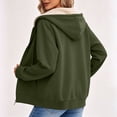 thumbnail image 4 of Lutiedan Womens Sherpa Fleece Jacket Zip up Thick Warm Hooded Jacket Long Sleeve Casual Fall Winter Coat with Pockets S-3XL, 4 of 6