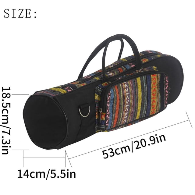 Ltdhehe Trumpet Gig Bag Soft Trumpet Cloth With Shoulder Belt Double Zippers For Musical Instrument Trumpet Soft