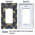 thumbnail image 3 of Yayeee Rocker Switch Wall Plate 1-Gang 4.6"x2.9" Home Decorative Outlet Cover, Gold Art Pattern, 3 of 6