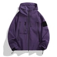 thumbnail image 2 of Ierhent Men's Lightweight Jackets Men's Windbreaker Jacket Lightweight Water-Resistant Windbreakers for Men(Purple,XXL), 2 of 5