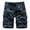 Blue, variant on SWSMCLT Men's Cargo Shorts Camo Casual Fashion Short Loose with Pocket Summer Full Cotton Knee Length Lightweight Camouflage Printed Black1 30