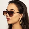 thumbnail image 2 of Typpkmm Cycling Fashion Womens Sunglasses Square Style Sun Glasses Accessories Gradient Lens Anti, 2 of 7
