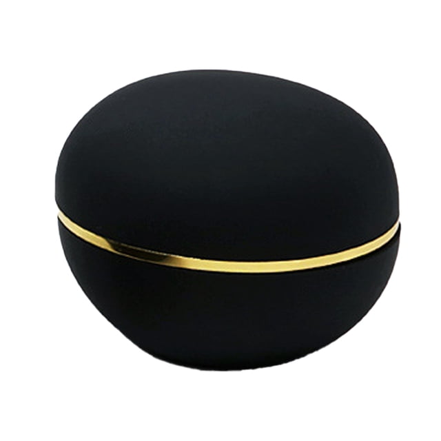 Caja de joyería con luz LED Minnieouse redonda para collar tobillera pendientes anillo boda celebración compromiso Negro