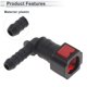 thumbnail image 5 of Conector rápido de línea de combustible de 15/64" Unique Bargains ID para conector macho SAE de 1/4" hembra a barbado adaptador rápido de 90 grados accesorios de sellado plástico negro rojo, 5 of 6