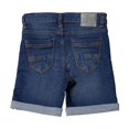 thumbnail image 3 of CULTURA AZURE  Toddler Boy's Roll-Up Denim Shorts 2-Pack, Dark Blue/White, 2T, 3 of 8