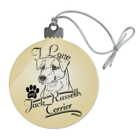- I Love My Jack Russell Terrier Acrylic Christmas Tree Holiday Ornament