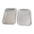 thumbnail image 2 of Norpro 2 Piece Stainless Steel Rectangular Oven Roasting Broil Pan and Drip Tray, 2 of 6