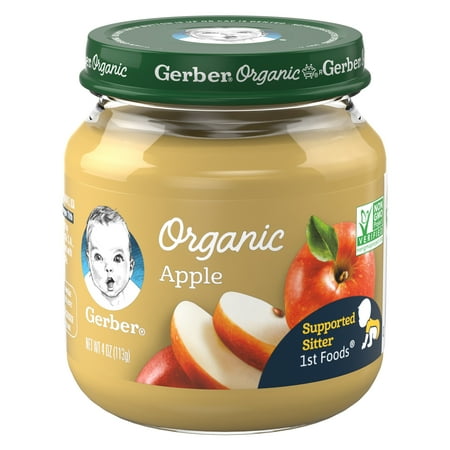 Gerber Organic 1st Foods Apple Baby Food, 4 oz. Jar - Walmart.com