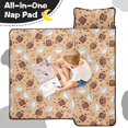 thumbnail image 4 of Football Outline Beige Pattern Toddler Nap Mat with Pillow & Blanket, Soft Sleeping Mat for Preschool Daycare Travel Sleepovers, 4 of 6