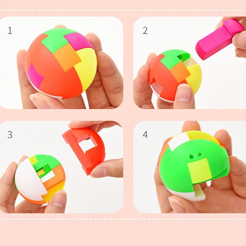 Intelligence Colorful Puzzle Assembly Balls Kids Game Funny Educational Toy RU 