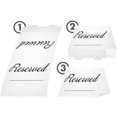 thumbnail image 2 of 20 Pack Rustic Reserved Table Sign With Name Line - Reserved Signs For Wedding - White Reserved Signs - Wedding, 2 of 5