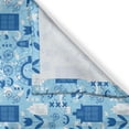 thumbnail image 3 of Ambesonne Dutch Kitchen Curtains, Cartoon Windmills Design, 55"x45", Pale Blue Navy Blue, 3 of 3