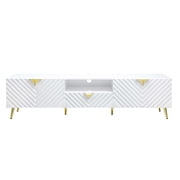 ACME Gaines TV Stand in White High Gloss Finish