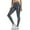 Leopard-Blue Gray, variant on Women's Faux Leather Leggings Leopard Print Liquid Shine Exercise Yoga Pants