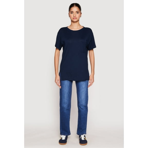 Womens Side Slit Pocket T Shirt