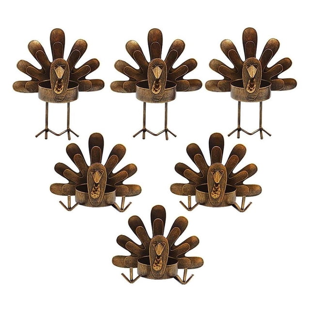Advancent 6 uds. Portavelas de Metal, portavelas para decoración del hogar, velas de color cobre, regalo, adorno de escritorio, mesas de comedor Kits de decoración para fiestas