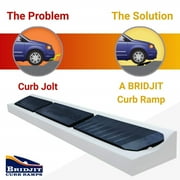 Bridjit 4-Piece Driveway Curb Ramp for 16 Feet Driveway Coverage, Bridjit Curb Ramps for Cars