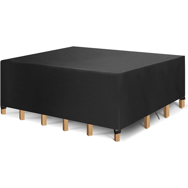 Cubierta para Muebles de Jardín, Cubierta de Lona Impermeable 600D para Mesa/Muebles, Impermeable, Anti-UV, Polvo, Envejecimiento, Desgarro, con Cordón, Cerradura (200*160*70cm) brillar Electrónica