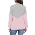 thumbnail image 6 of Sexlip Women’s Long Sleeve V-Neck Casual Pullover Soft Comfortable Lightweight Breathable Fashion Top for Daily Wear Casual Activities Holidays Travel Sports Pink S, 6 of 7