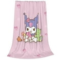 thumbnail image 4 of Kuromi And My Melody Fleece Blanket Super Soft Cozy Throw Blanket 50"X40", Lightweight Fuzzy Comfy Flannel Blanket Warm Plush Throw Blankets For Couch, Sofa, Bed, 4 of 7