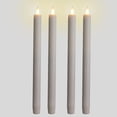 thumbnail image 4 of LumiPur Signature Collection Natural Glow LED Flameless Taper Candles, 1" x 9", Gray Fog, 4-Pack, 4 of 4