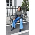 thumbnail image 4 of Ekouaer Womens Long Sleeve Shirts Square Neck Slim Fit Basic Tops Ribbed Thermal Undershirts Layering Tee, 4 of 6