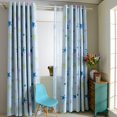 thumbnail image 1 of Cortinas de Estrlla Ventana Drapeado Dormitorio Decotativo de Cáfe Oficina BLESIY Cortina azul, 1 of 6
