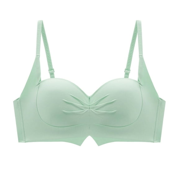 MGDXOX Women's Minimizer Bras No Underwire Push Up Soft Support Everyday Bra Full Coverage Breathable Underwear Green 34