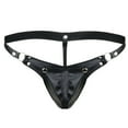 thumbnail image 2 of Yeahdor Culottes en Faux Cuir Taille Basse Micro String Jockstrap Bikini Noir m, 2 of 6