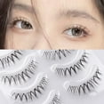 thumbnail image 1 of Miz Barn Pestañas postizas diarias de aspecto natural, 4 pares, suaves, ligeras, cómodas, pestañas cortas, banda transparente, pestañas postizas hechas a mano (W-7), 1 of 5