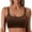 C-Brown87, variant on Bikini Tops For Women Full Coverage Padded Adjustable Wide Straps Solid Color Swimsuit Top Water Sports Bra