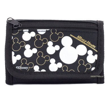 Disney Mickey Mouse Black Silver Trifold Wallet - Walmart.com