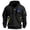 72#Black, variant on Mens Half Zip USA Flag Tactical Hoodie Muscle Fit Long Sleeve Pullover Sweatshirt Drawstring Hood Cargo Arm Pocket Casual Streetwear Wine XL