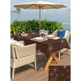thumbnail image 5 of Outdoor Tablecloth with Umbrella Hole for Patio/Picnic/Party/Camping, Brown Waterproof Table Cloth Rectangle Table Cover Washable, Spring Flora (54"x 80"), 5 of 8