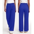 thumbnail image 2 of Airmenty Wide Leg Pants for Women High Waisted Stretchy Work Dress Pants Business Casual Palazzo Pants Dressy Slacks Trousers with Pockets S-2XL, 2 of 7