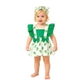 thumbnail image 3 of Krdevn Girls St. Patrick's Day Dress - Ruffle Sleeve Two Piece Outfit for Toddler Party Wear,18-24 Months, 3 of 7