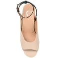 thumbnail image 4 of Journee Womens Calypso Buckle Ankle Strap Block Heel Sandals, 4 of 8