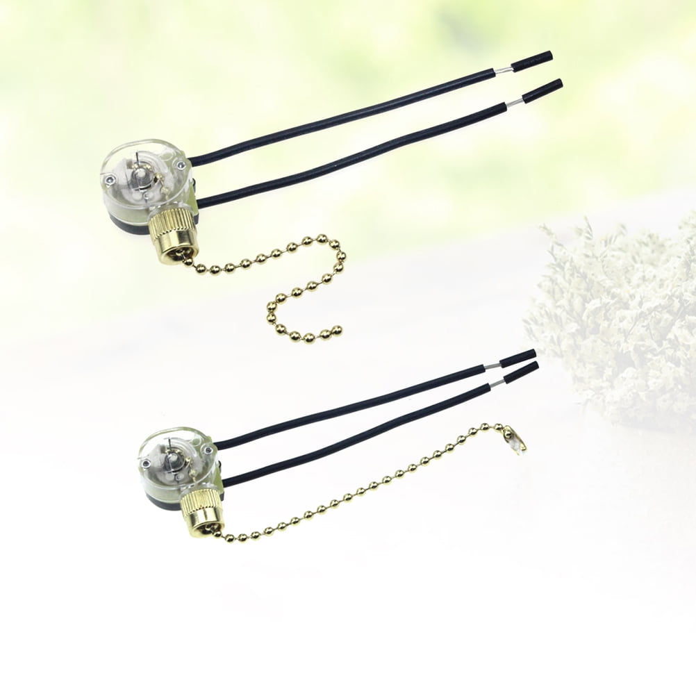 NUOLUX 2PCS Practical Fan Switch Pull Chain Ceiling Fan Light Lamp