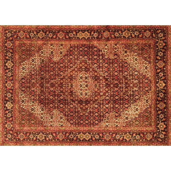 Ahgly Company Indoor Rectangle Persian Orange Traditional Area Rugs, 5' x 7'