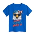 thumbnail image 5 of Toddler Girl's USA 250th Anniversary T Shirt Patriotic American Flag Eagle Graphic Soft Short Sleeve Tee for 1776-2026 US 250th Anniversary Gibobby,7-8 Years,Blue, 5 of 5