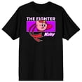 thumbnail image 6 of Kirby The Fighter Chest Print Men's Black Graphic Tee-XXL, 6 of 7