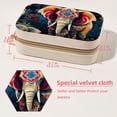 thumbnail image 5 of Elephant Velvet Portable Necklace Holder with Removable Compartment - Earring Organizer and Bracelet Holder Gift, 5 of 7