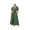 Green, variant on PUWEI Women's Pleated Shirt Dress Summer Casual Short Sleeve V Neck Button Down Dresses Workwear with Tie