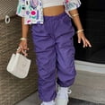 thumbnail image 4 of Toddler Girl Pleated Leggings Long Pants for Baby Girls Cargo Pants 2t Girl Clothes Loose Casual Sweatpants Girls Wranglers For 12 Months Toddler Girl Clothes Size 4t To 7 Years Girls School Clothes R, 4 of 8
